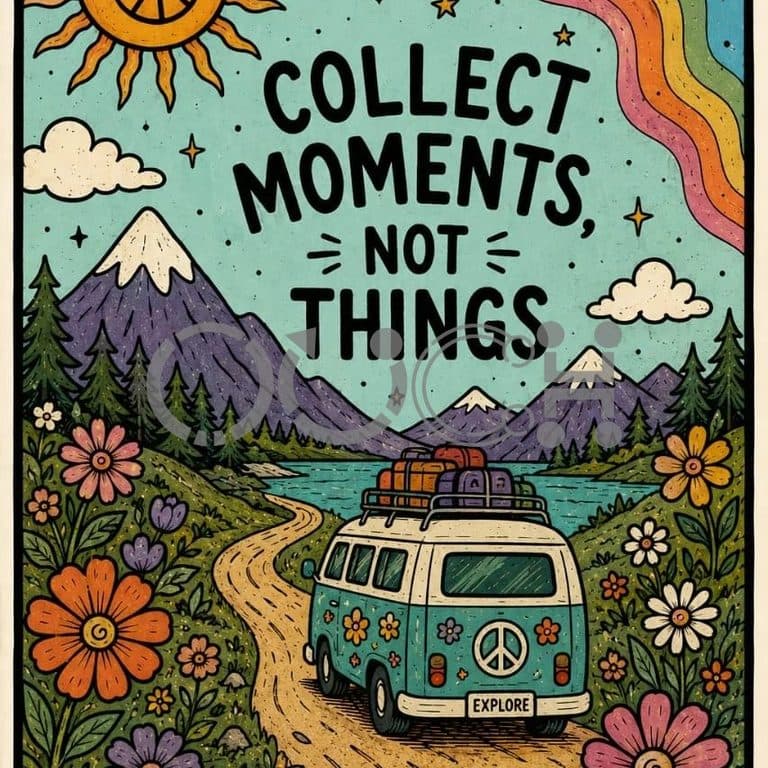 Collect Moments Not Things — Ouch poster