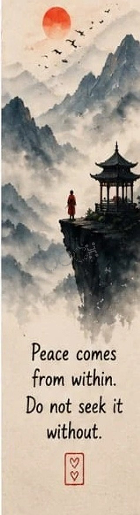Peace Comes From Within — Ouch bookmark