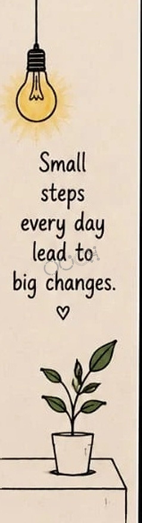 Small Steps — Ouch bookmark
